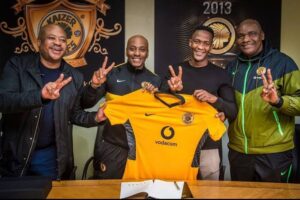 George Matlou after signing his Kaizer Chiefs contract 